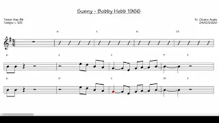 Sunny - Bobby Hebb 1966 (Tenor Sax Bb) [Sheet music]