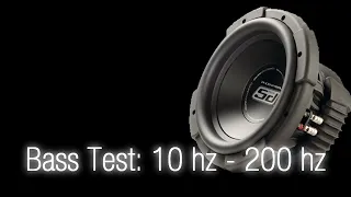 Bass Test_10 hz - 200 hz [Sound Only] Subwoofer