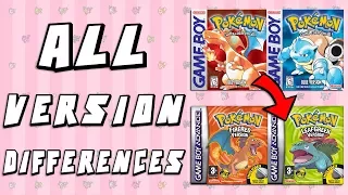 Pokemon Version Differences: Red & Blue vs FireRed & LeafGreen