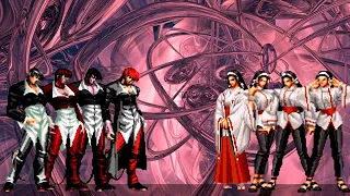 [KOF Mugen] Orochi Iori Team vs Chizuru Kagura Team