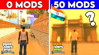 I Installed 50 *INDIAN* 🇮🇳 Mods In GTA San Andreas [INDEPENDENCE DAY SPECIAL 2022]