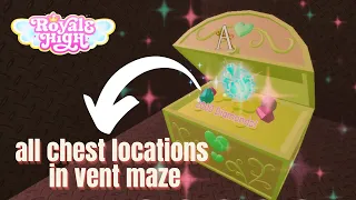 ALL CHESTS LOCATIONS IN ROYALE HIGH 2023 VENT MAZE (EASY GUIDE) // ROYAL HIGH 2023 (Roblox)