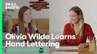 Olivia Wilde Learns Hand Lettering from Artist Jessica Hische