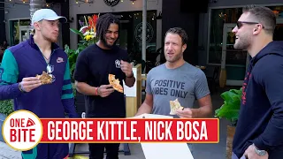 (George Kittle, Nick Bosa) Barstool Pizza Review - Piola (Miami) with the San Francisco 49ers