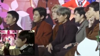 EXO reaction when BTS Taehyung appeared on screen @MMA 2016