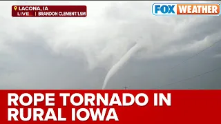 Rope Tornado Caught on Video Moving Through Rural IA