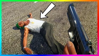 TOP 5 BEST "CJ" Carl Johnson Easter Eggs & San Andreas References In GTA 5! (GTA V)