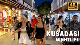 Kusadası Night Walk l August 2021 Turkey [4K UHD]