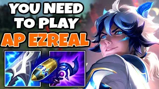 You need to try AP EZREAL MID (Literally can ONE-SHOT with ONLY W + E) | 13.16