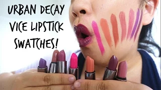 Urban Decay VICE lipstick swatches and first impressions!