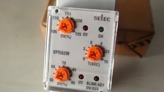 #Selec,# Voltage monitoring relay #Spp settings and wiring diagram, settings calculation