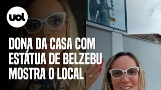 Dona da casa que viralizou por imagem de Belzebu faz tour pelo local: ‘Virou ponto turístico’