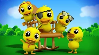five little ducklings | nursery rhymes Farmees | kids songs | 3d rhymes songs by Farmees