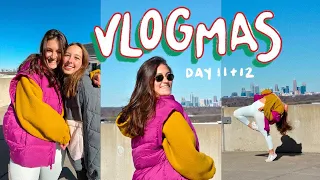 VLOGMAS DAYS 11 + 12 | a fun weekend in Charlotte, NC (content, NODA, dinner with the fam)