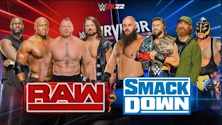 Team RAW vs. Team SMACKDOWN | ELIMINATION Match | WWE 2K22 | 4K