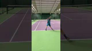 🤯 100+ MPH Forehand Winner 💥  #Shorts