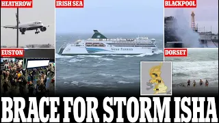 Do not travel! Countdown to Storm Isha with trains, flights and ferries already cancelled as UK is