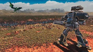 CAN 10,000,000 DARK ARMY TAKE OVER SPACE MARINES FORTRESS? - WARHAMMER 40K - Epic Battle Simulator 2