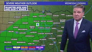 DFW Weather | Low severe weather threat on Wednesday evening, 14 day forecast