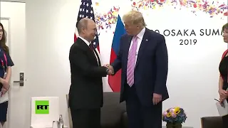 Рукопожатие Трампа и Путина   G20 Japan 2019