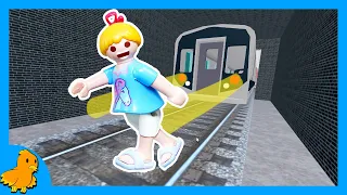 Schafft es Hannah aus der U-BAHN zu entkommen?!🚇🤣 Obby (Roblox) | Playmobil Familie Vogel