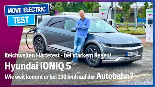 Hyundai IONIQ 5 - electric car range endurance test at 130 kmh - incl. a hammer charging curve