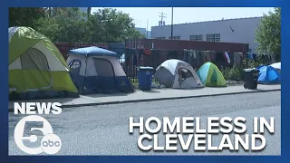 Growing homeless encampment in Cleveland