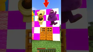 Doors Lead  To Princess Peach 🍑+Barbie 💖 and Skibidi 🚽+Grimace Shake 💜 _ OHIO ENDING...#minecraft