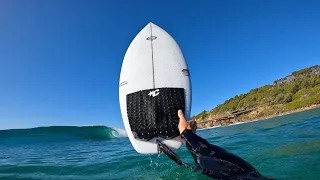 SURFING UP THE COAST ON A BRAND NEW BOARD!