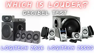 Which is Louder? Logitech Z906 VS Logitech Z5500 !!! DECIBEL TEST