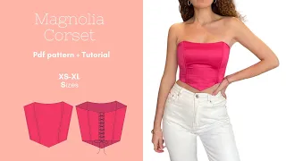 Magnolia Corset tutorial + Pattern pdf