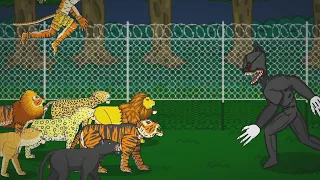 BIG CATS VS CARTOON CAT | ANIMATION