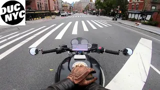 NJ - Manhattan - Brooklyn | EMPTY + UNCUT | all alone in NYC on Ducati Monster | BAD SOUND v1364