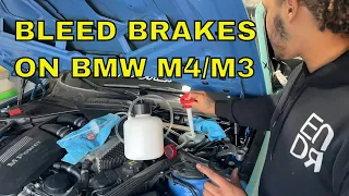 BLEEDING THE BRAKES ON MY M4! #bmwm4 #diy