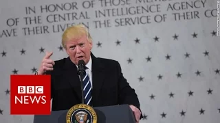 Donald Trump to CIA "I love you, I respect you" - BBC News