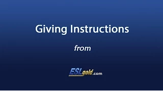 Free English Lessons:  Giving Instructions