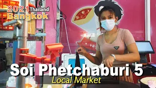 Sie sieht mich nicht einmal an ⎜Bangkok Walking 4K Tour Soi Phetchaburi5⎜🇹🇭 August Thailand 2021