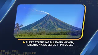 Balitang A2Z | ALERT STATUS NG BULKANG MAYON, IBINABA NA SA LEVEL 1 - PHIVOLCS