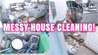 MESSY HOUSE CLEANING | REAL LIFE MESS | SPEED CLEANING MOTIVATION