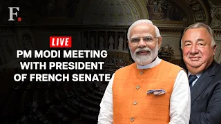 PM Modi France Visit LIVE: PM Modi meets President of French Senate, Gerard Larcher in Paris