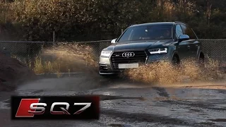 2016 AUDI SQ7 IN ACTION - SOUND, OFF ROAD ACTION & ACCELERATIONS!