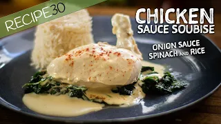 Smooth Chicken Soubise, a modern style onion sauce