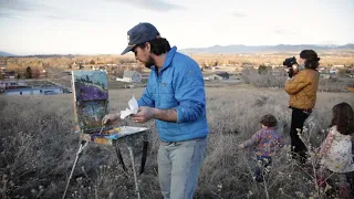 Plein Air Painting Demonstration: Late Light Oil Painting Sketches