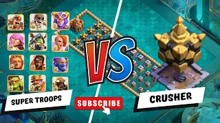 CLASH OF CLANS | CRUSHER | SUPER TROOPS | P.E.K.K.A | COC #gaming #clashofclans #clash #esports