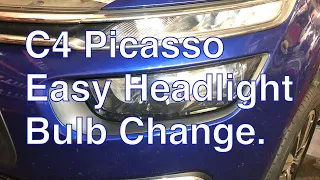 Save time and money: Easy DIY guide to changing the H7 bulb in your Citroen C4 Picasso