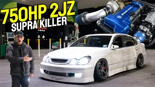 750HP BIG TURBO 2JZ TOYOTA ARISTO - The SLEEPER Supra Killer