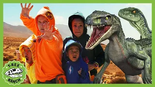 NEW! Action Pack Birthday with Blippi & Meekah! T-Rex Ranch Dinosaur Videos