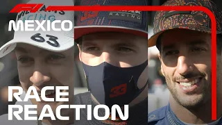 Drivers React After Chequered Flag | 2021 Mexico City Grand Prix