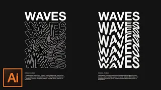 Wavy/Twist Text Using Warp Effect in Adobe illustrator