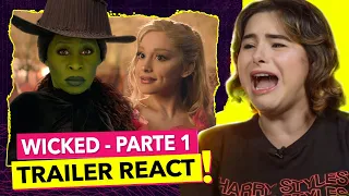 ELPHABA E GLINDA VÃO EMOCIONAR! Wicked - Trailer React | Alice Aquino